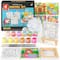 Arteza® Kids Canvas Paint Kit, 4 Mini Canvas- 3 x 3 with Easel, Nature